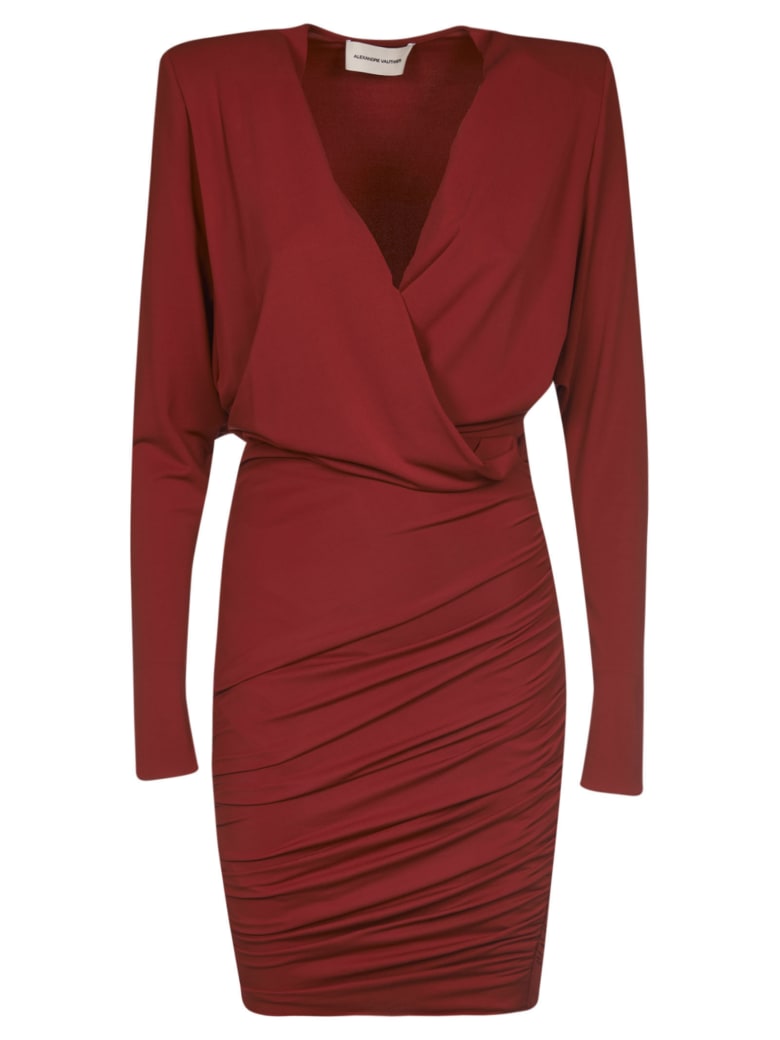 Alexandre Vauthier Slim V-neck Dress - Rosso