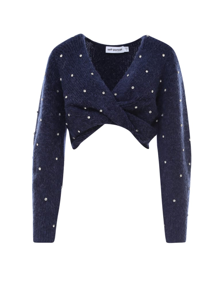 self-portrait Sweater - Blue