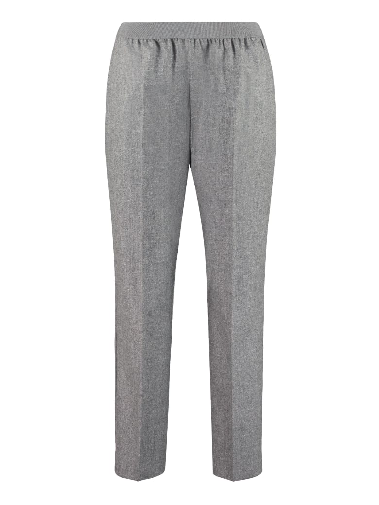 Agnona Wool And Mohair Tailored Trousers - grey