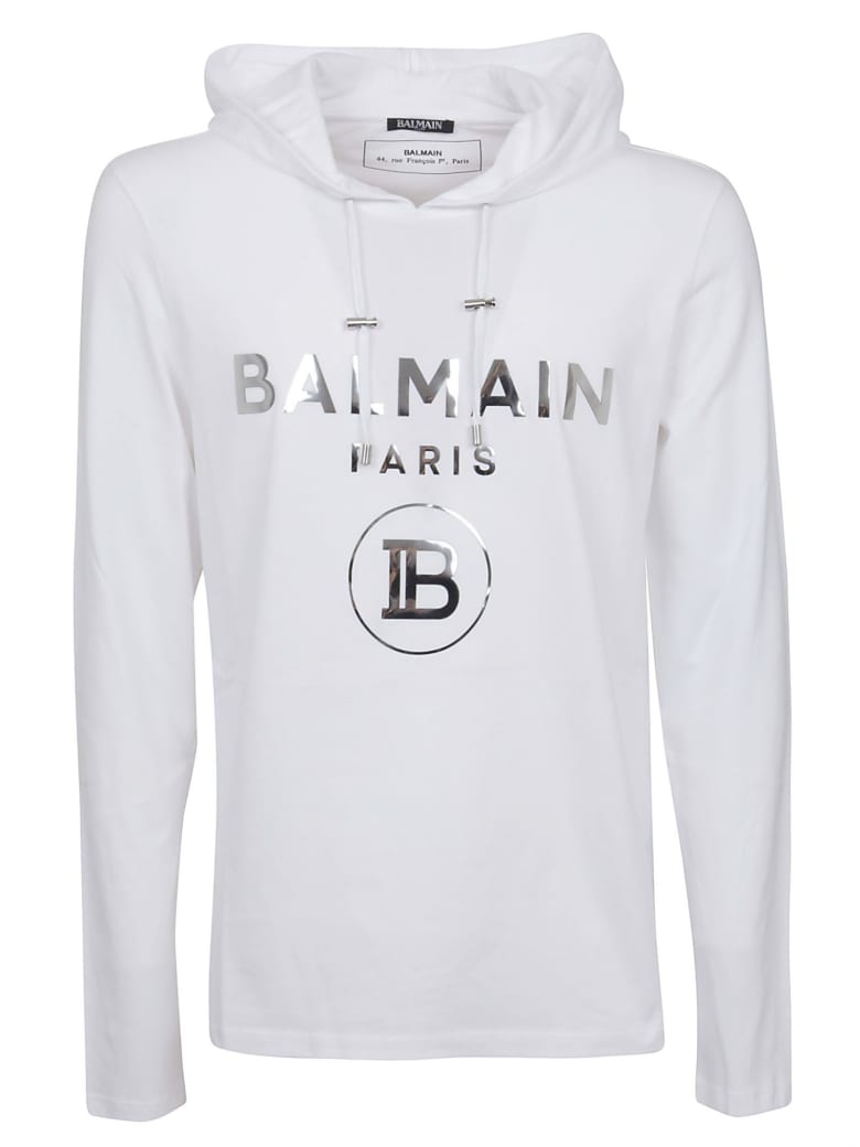 Balmain Hooded Long Sleeve T-shirt | italist, ALWAYS LIKE A SALE