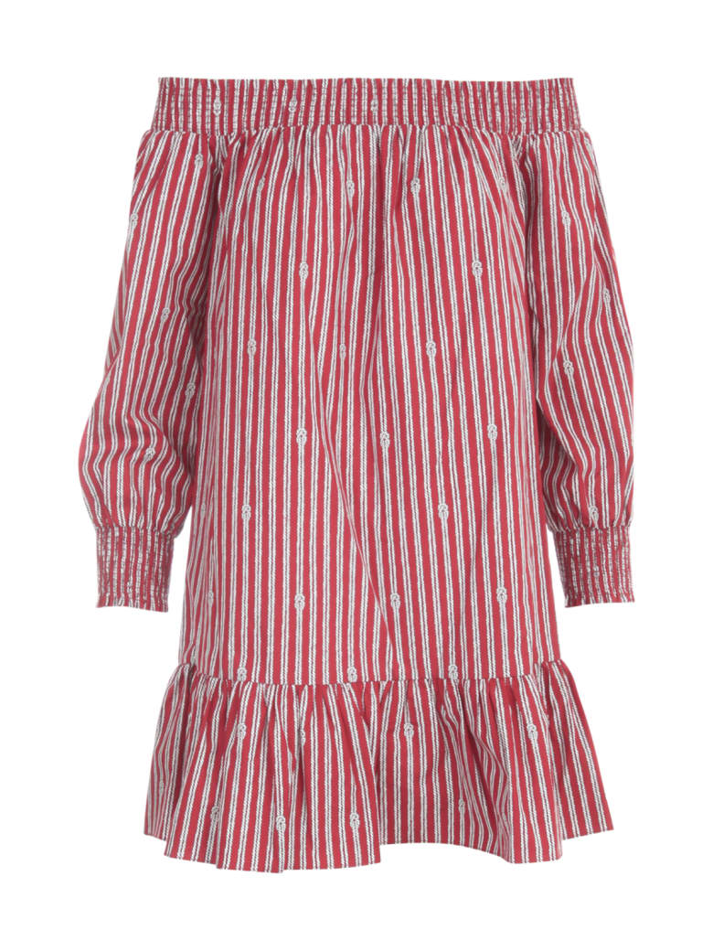 Michael Kors Sailor Knot Bar Shoulder Dress - Rosso