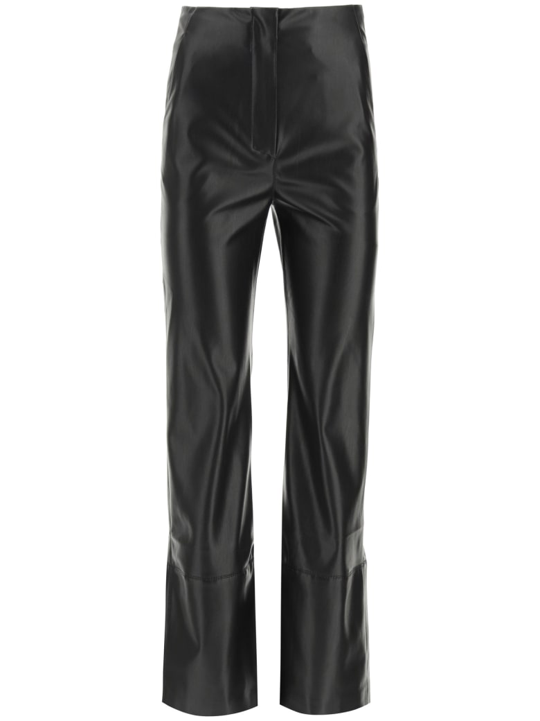 Nanushka Rhyan Trousers In Vegan Leather - BLACK (Black)
