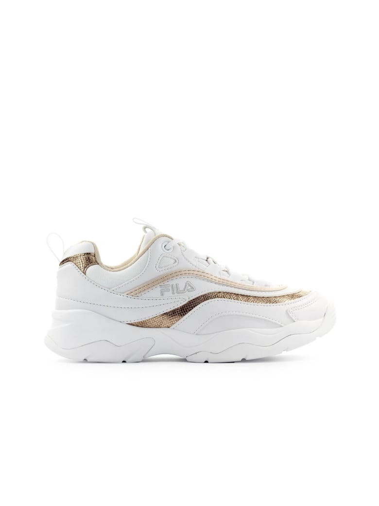 fila white and gold sneakers