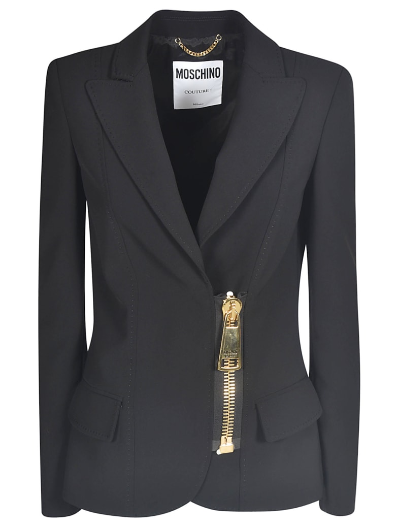 Moschino Zipped Blazer - Nero