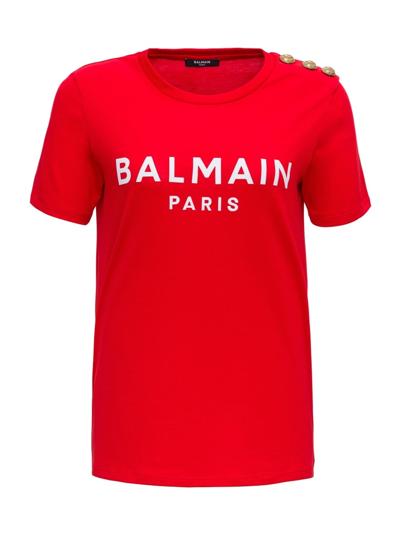 balmain logo tee