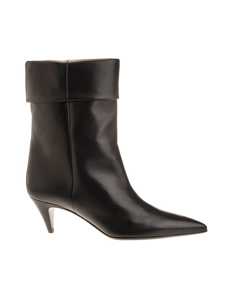 Saint Laurent Ankle Boot With Cuff - Nero