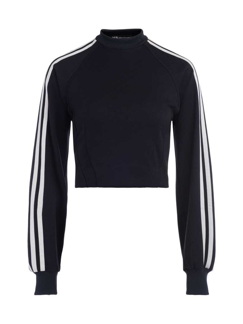 adidas black and white striped sweatshirt