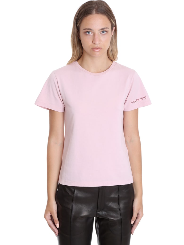 Golden Goose Ania T-shirt In Rose-pink Cotton - rose-pink