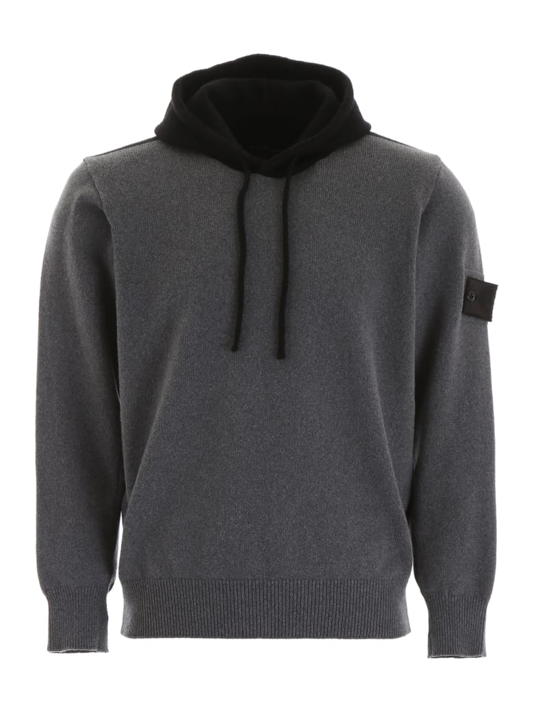 stone island knitted hoodie