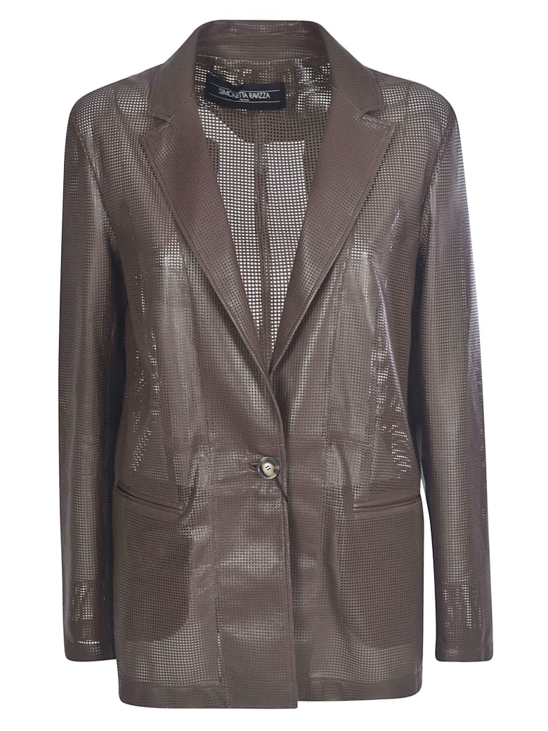 Simonetta Ravizza Double-breasted Buttoned Blazer - Marrone