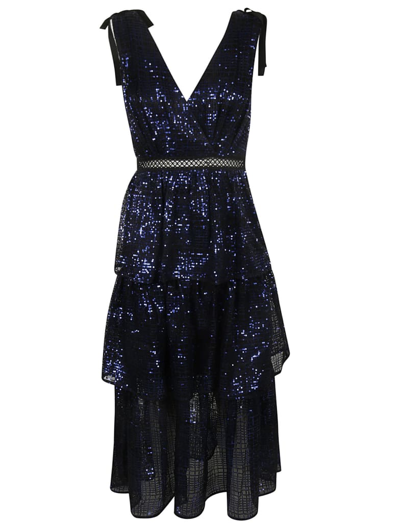 self portrait blue sequin dress