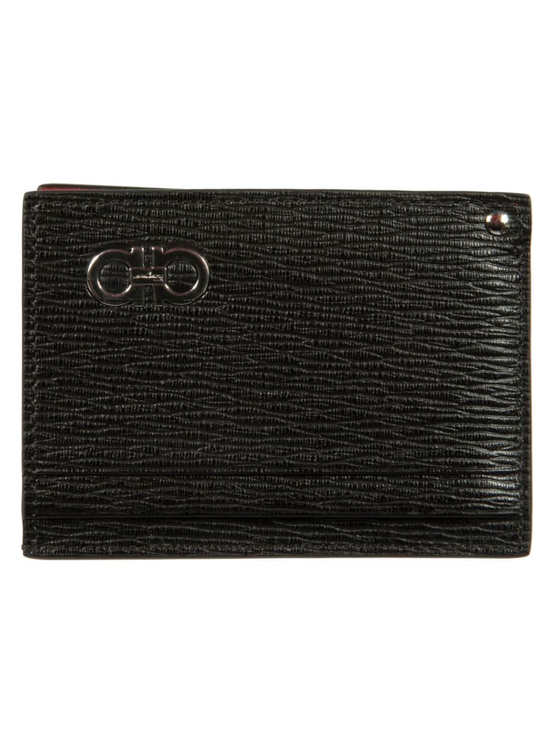 Salvatore Ferragamo Logo Plaque Wallet - Black