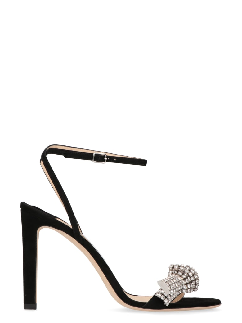 Jimmy Choo Thyra Suede Sandals - black