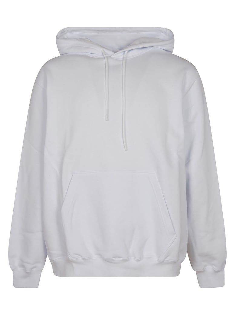MSGM Logo Printed Hoodie - White