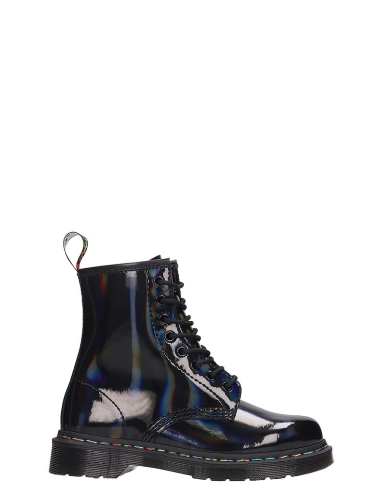 dr martens rainbow black