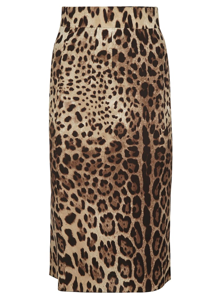 Dolce & Gabbana Leopard Print Skirt | italist, ALWAYS LIKE A SALE
