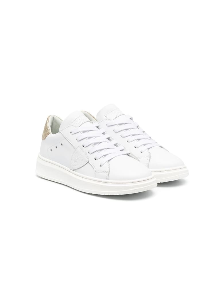 Philippe Model Temple Sneakers In Leather With Logo - White