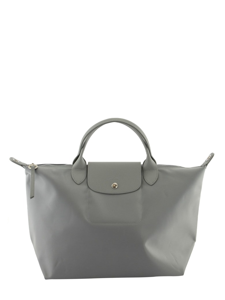 light grey longchamp bag