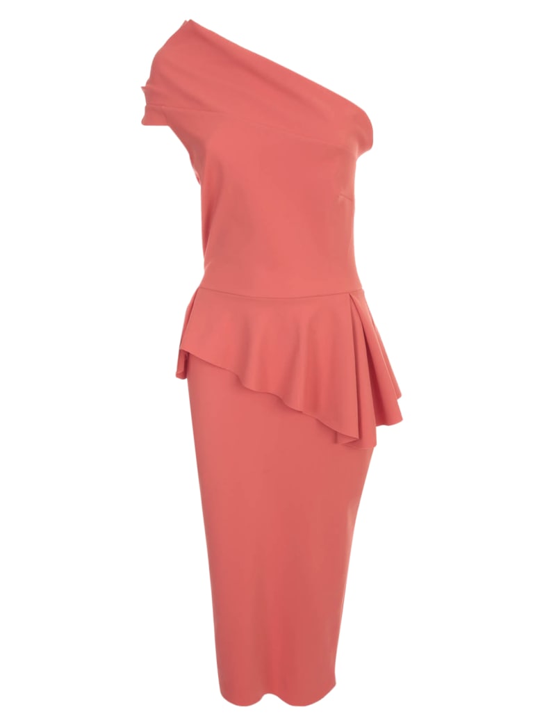 La Petit Robe Di Chiara Boni Dress Single Shoulder - Hibiscus