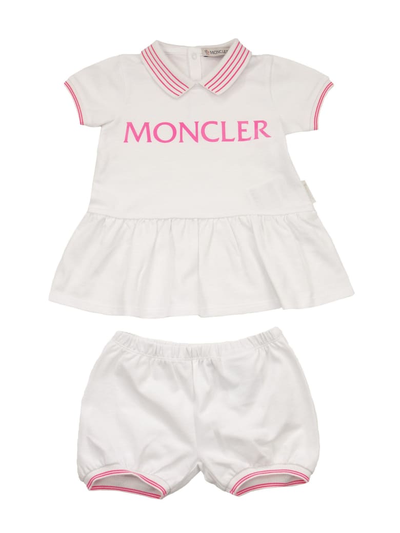 Moncler Two-piece Cotton Dress - Bianco