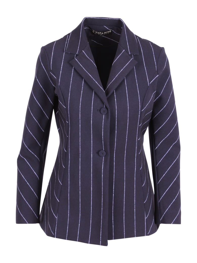 La Petit Robe Di Chiara Boni La Petite Robe By Chiara Boni 'fedora' Polyamide Blazer - Bonnie Navy