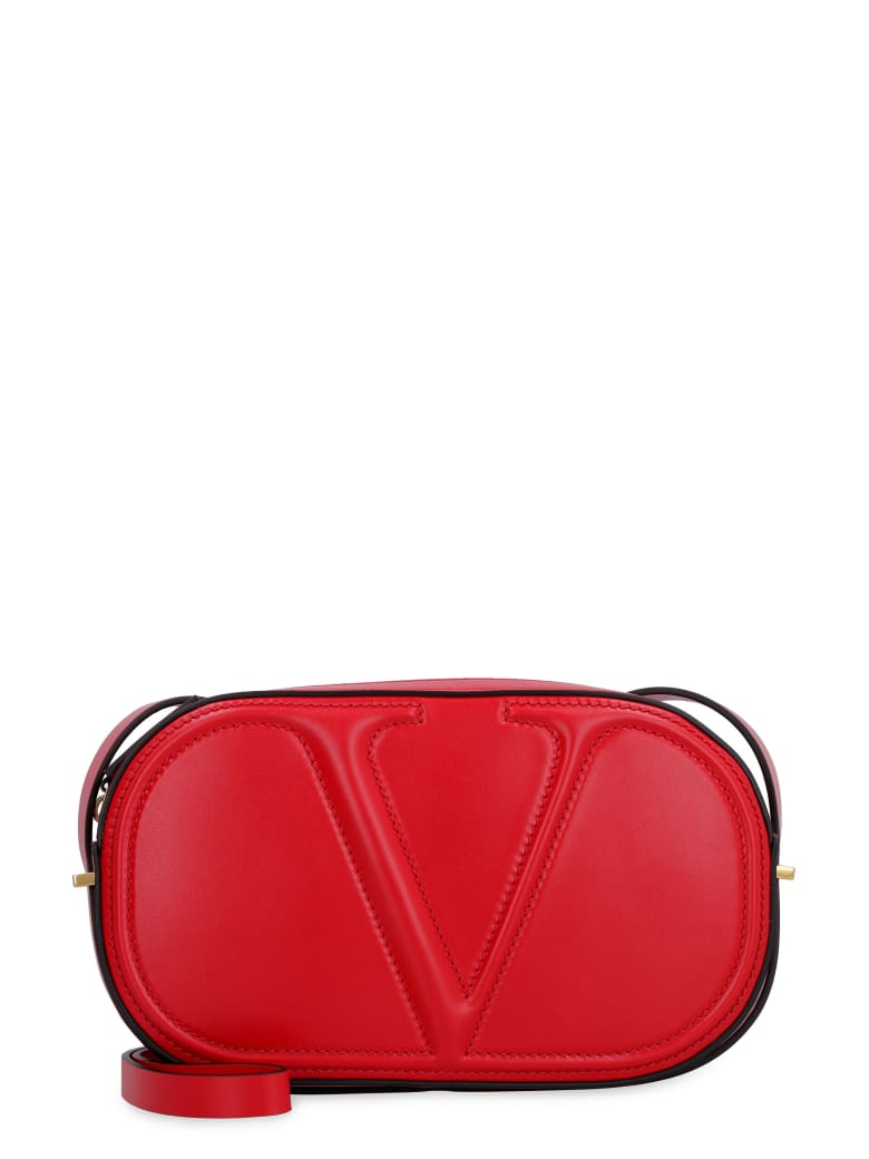 Valentino Valentino Garavani - Vlogo Walk Leather Camera Bag - red