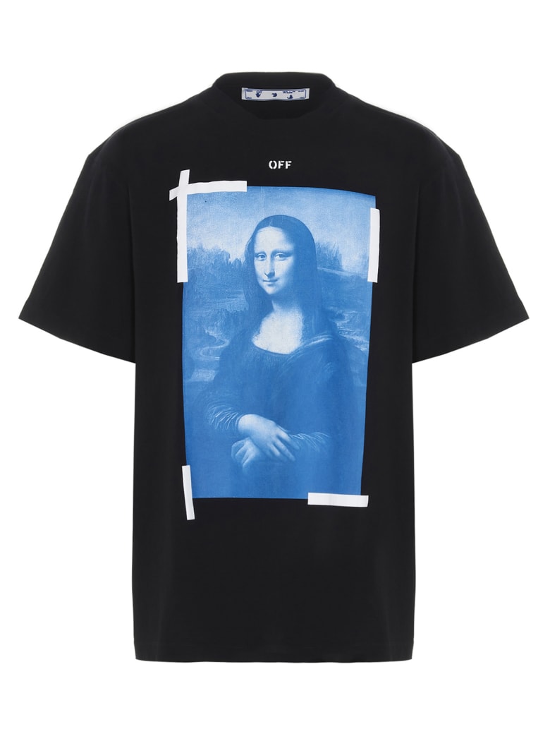 Off-White 'blue Monalisa' T-shirt - Black