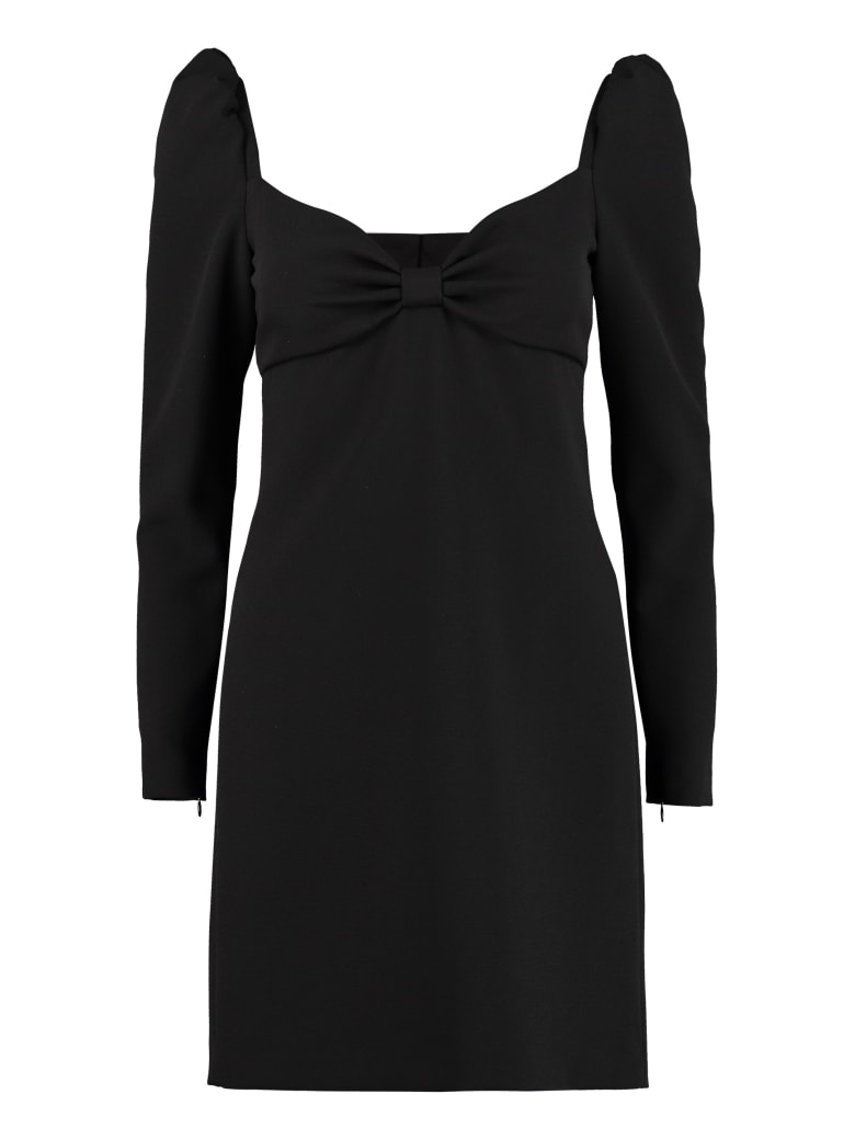 RED Valentino Bow Detail Mini Dress - black