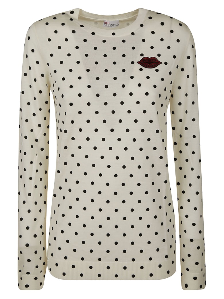 RED Valentino Dotted Sweatshirt - Ivory