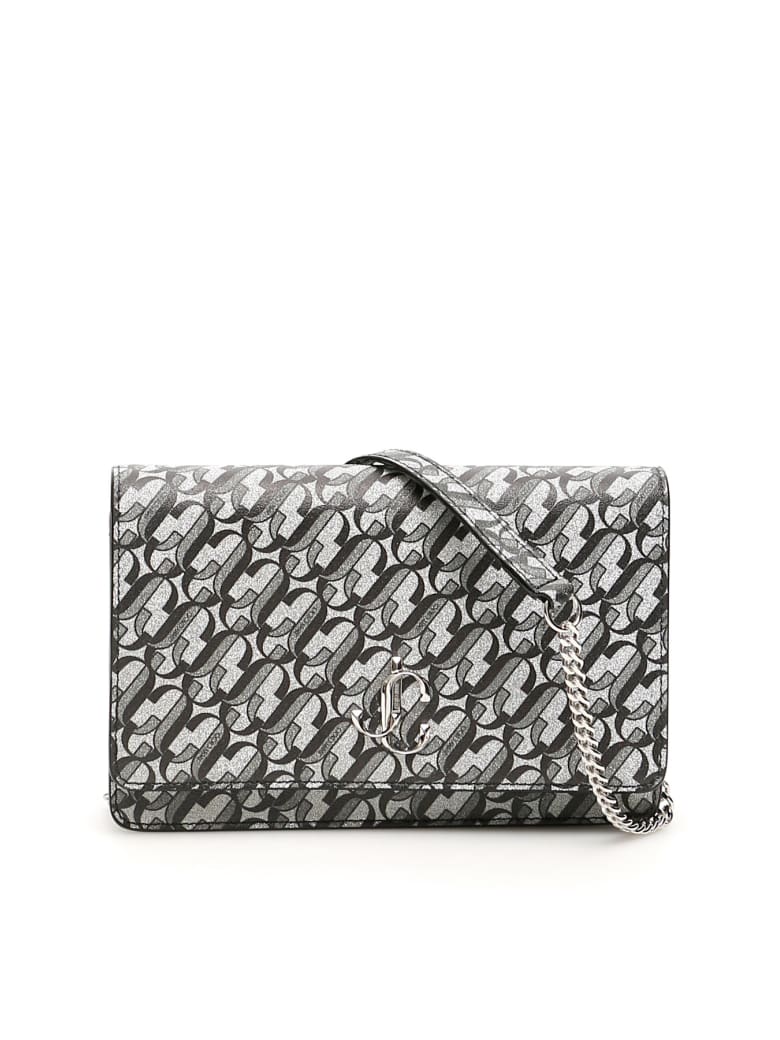 Jimmy Choo Palace Jc Glitter Bag - SILVER BLACK (Black)
