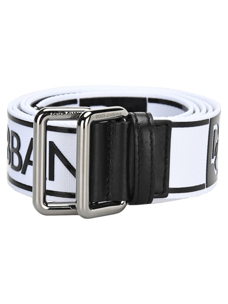 Dolce & Gabbana Dolce&gabbana Branded Tape Belt - WHITE
