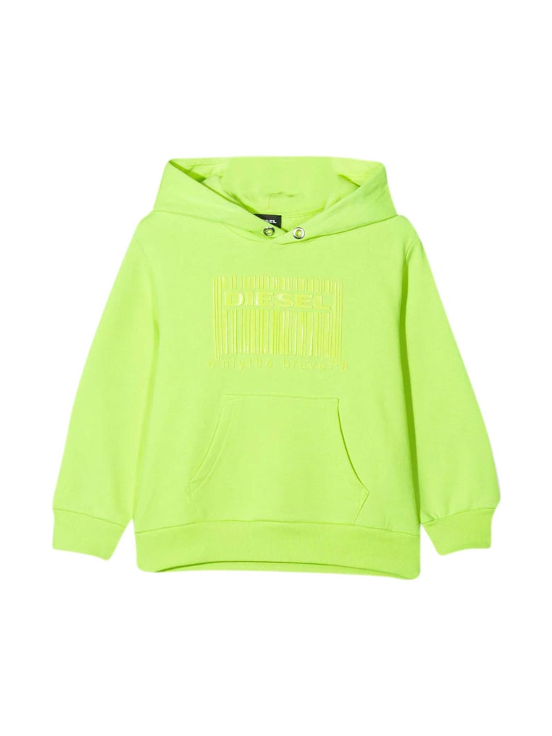 fluorescent green sweatshirt