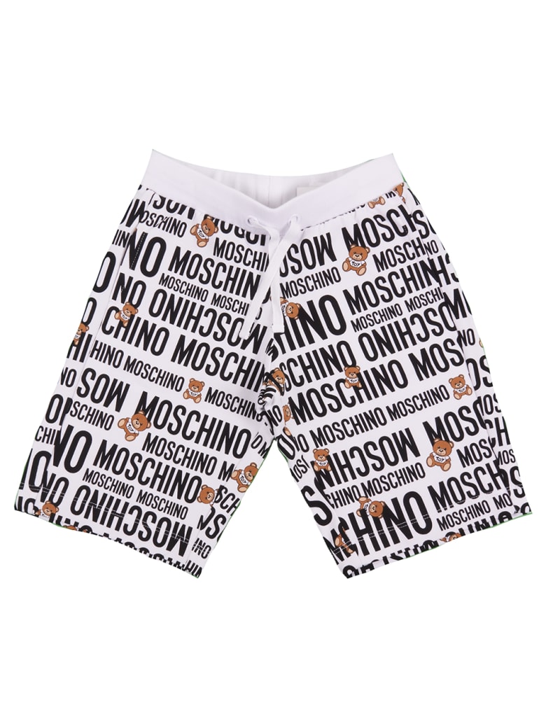 moschino logo shorts