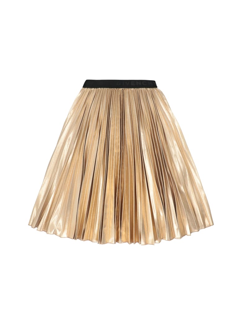 Givenchy Pleated Skirt - Gold