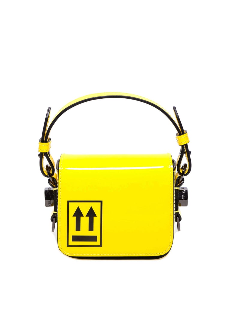 yellow off white bag