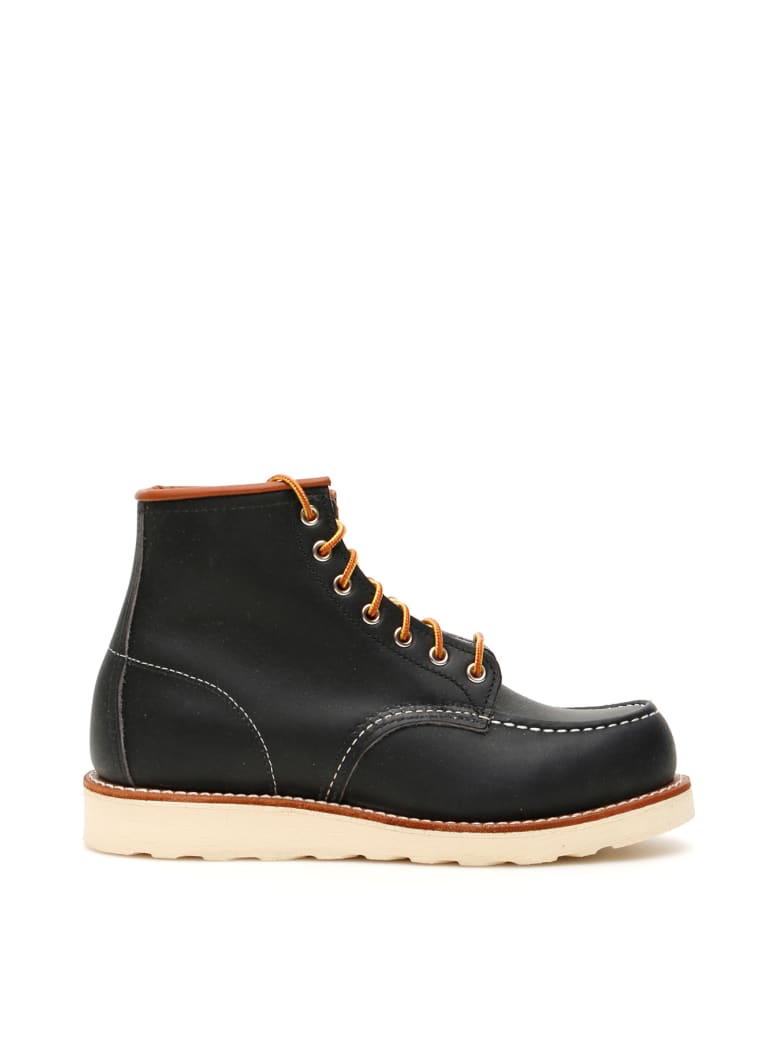 red wing moc toe blue
