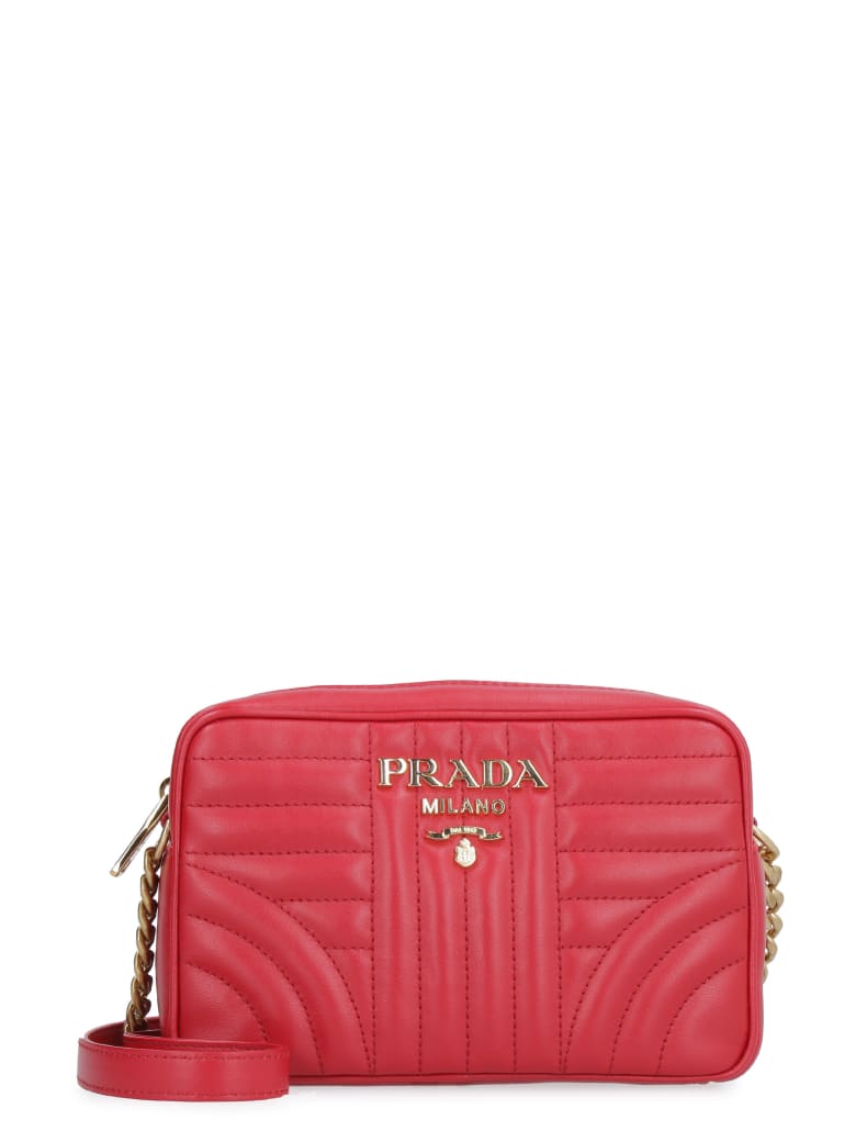 prada diagramme bag red