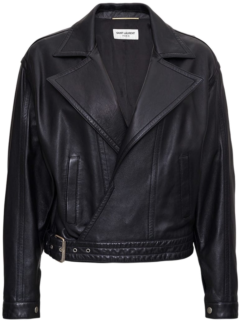 Saint Laurent Plonge Classic Leather Jacket - Black