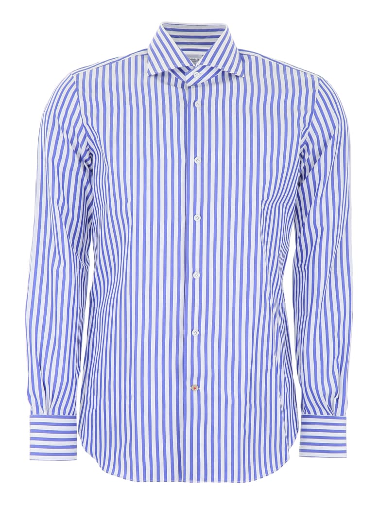 Mazzarelli Striped Shirt - RIGA BLU FDO BIANCO (White)