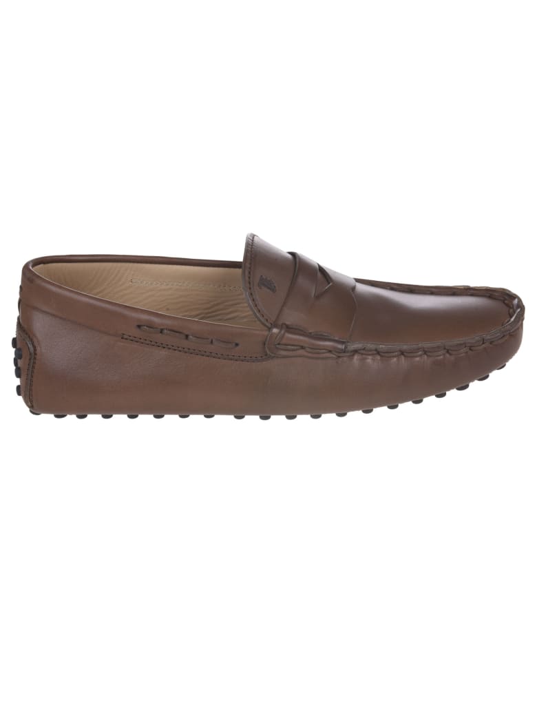 Tod's Logo Stamped Loafers - Brown