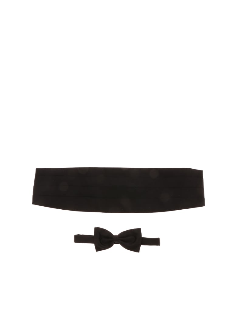 Ermenegildo Zegna Kit Cummerbund Bow Tie - A Black