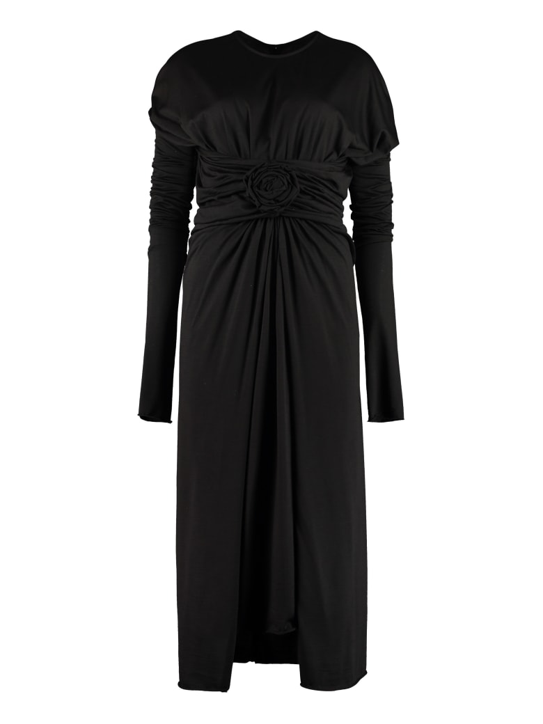 Dolce & Gabbana Draped Jersey Dress - black