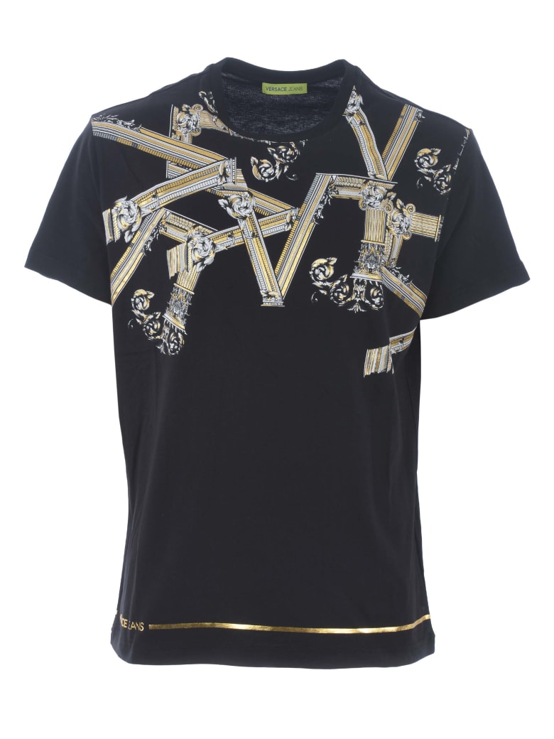 Versace Jeans Couture Logo Print T-shirt - Nero - 10919929 | italist