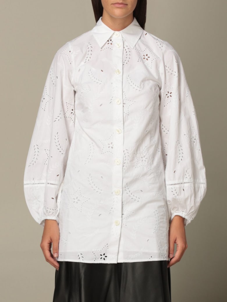 Hilfiger Denim Hilfiger Collection Dress Hcw Cutwork & Emb Shirt Dress - White