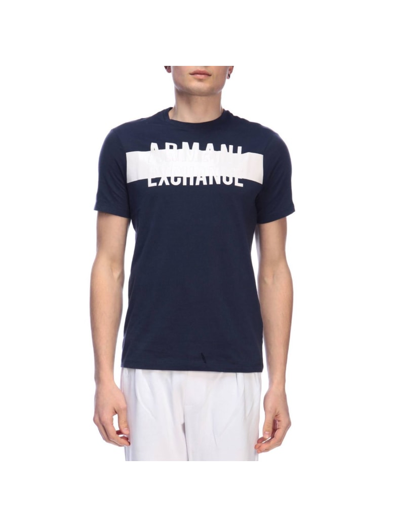 armani exchange navy blue shirt