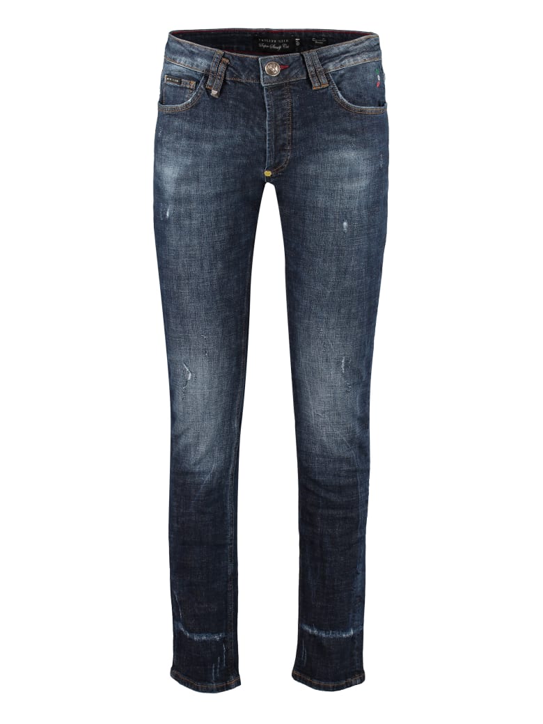 Philipp Plein Super Straight Cut Jeans - Denim