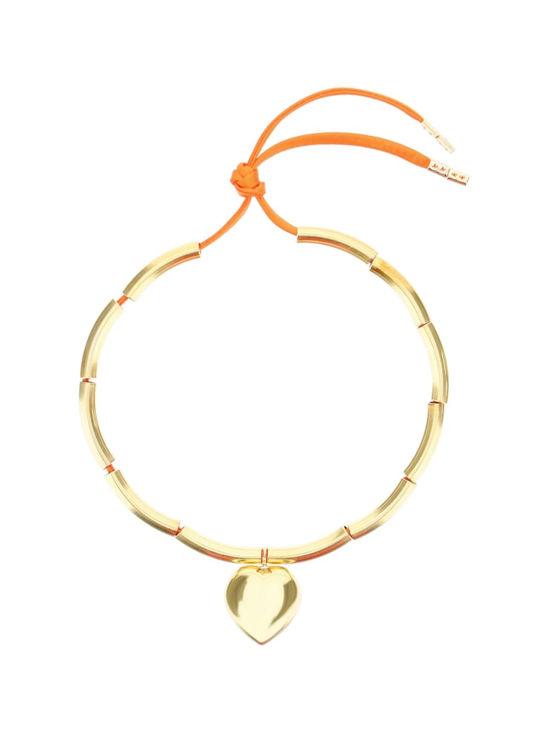 Timeless Pearly Heart Choker Necklace - GOLD (Gold)