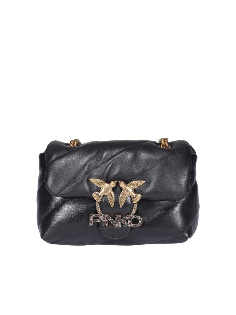 Pinko Love Mini Puffer Jewel Bag - Black