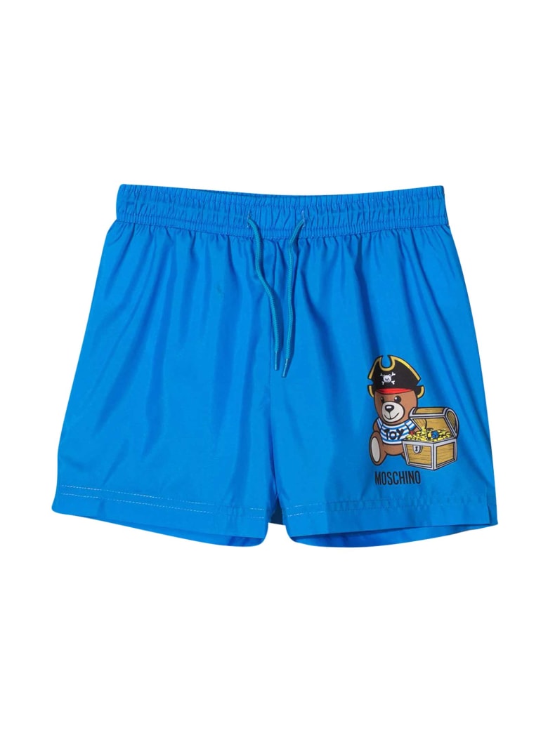 Moschino Swimsuit With Print - Blu