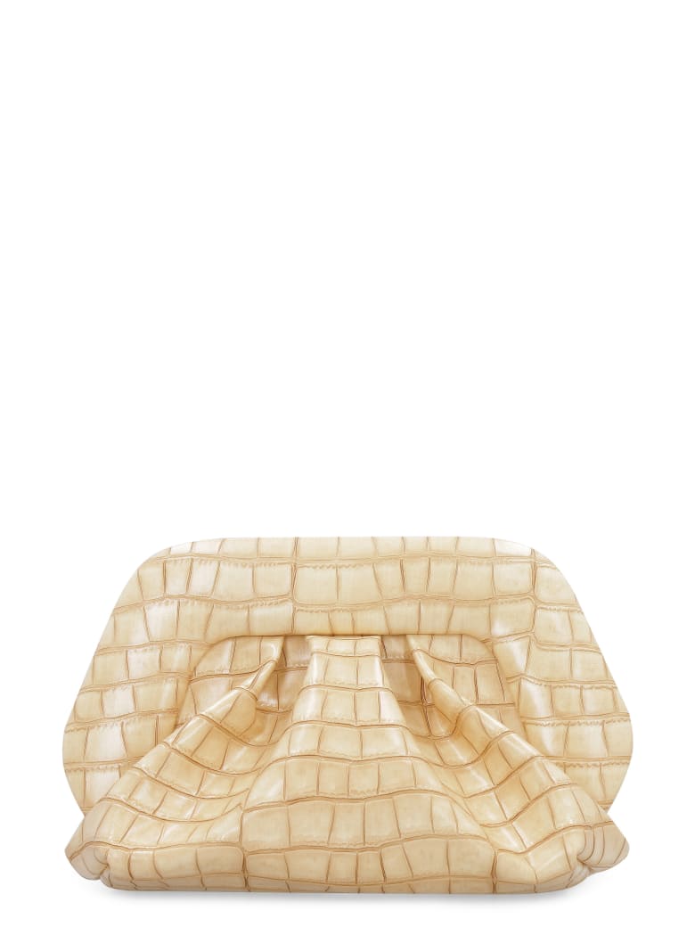 THEMOIRè Gea Faux Leather Clutch - Beige